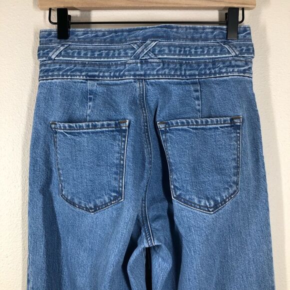 J Brand x Revolve Sukey High Waist Raw Edge Straight Leg Crop Jeans Size 26 - Picture 6 of 9